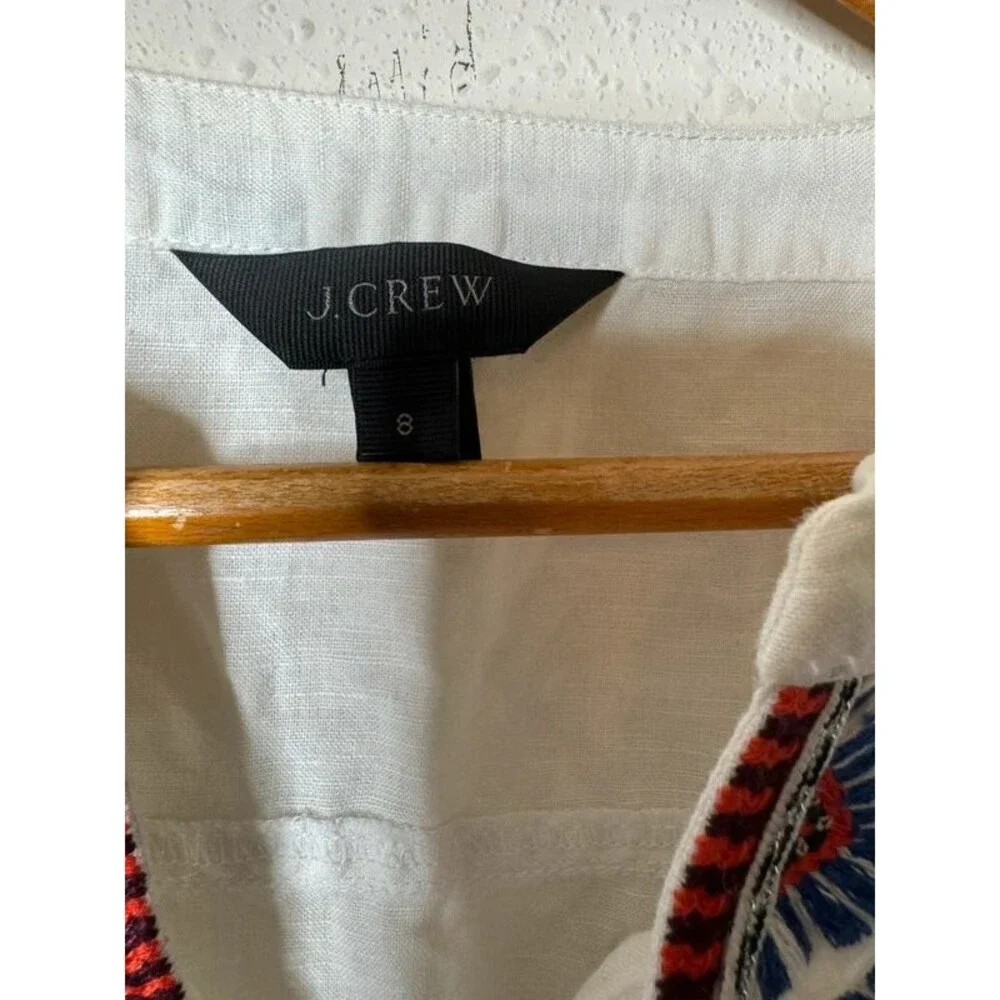 J.Crew embroidered tunic slight flaw under arm